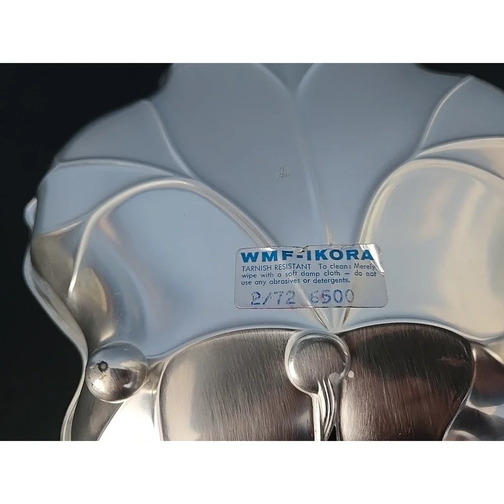WMF IKORA BOWL‎ 6500 Grape Leaf Candy Dish silver Plated Germany Art Nouveau